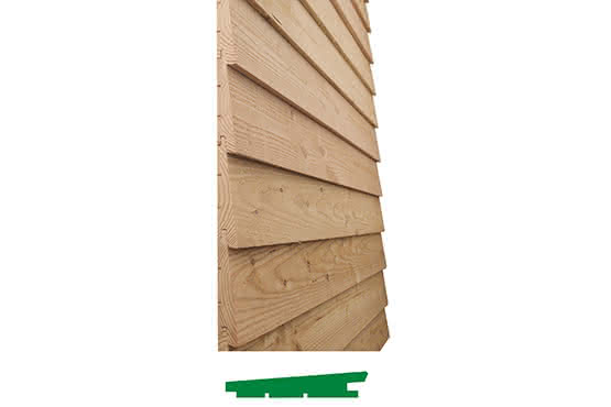 Europäische Lärche Fassadenprofil fein gesägt, naturbelassen 