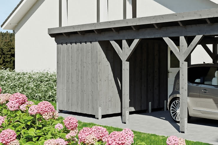 Geräteraum für City Carport 2, Größe 360 x 203 cm Geräteraum für City Carport 2