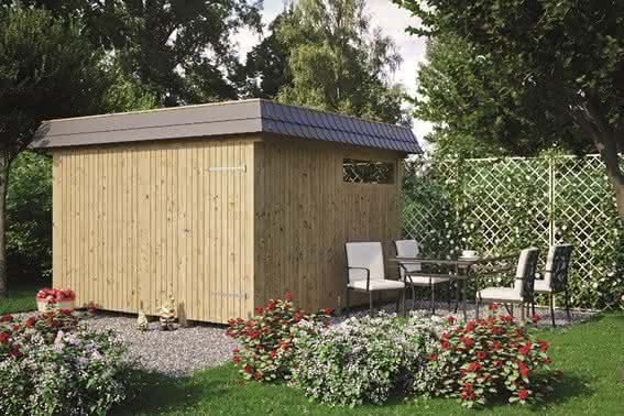 Gartenschuppen Holz 375 x 386 cm 