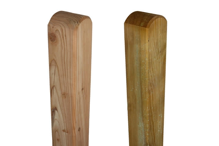 Kreuzholz-Pfosten mit Rundkopf