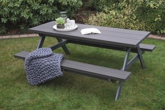 Picknicktisch Hamilton cWPC Dark Grey 