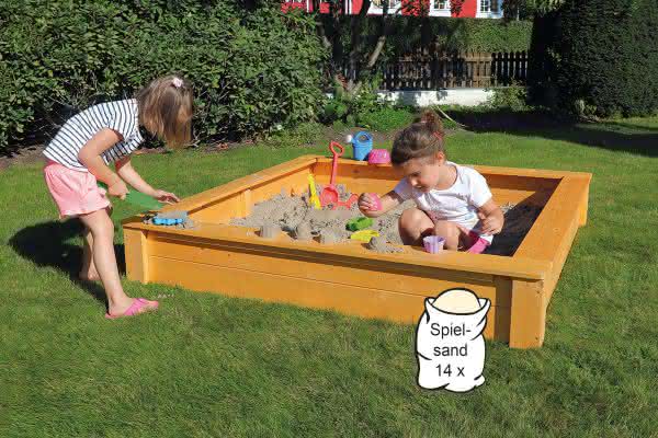 Sandkasten mit Deckel "Tommy" 152x152 cm 