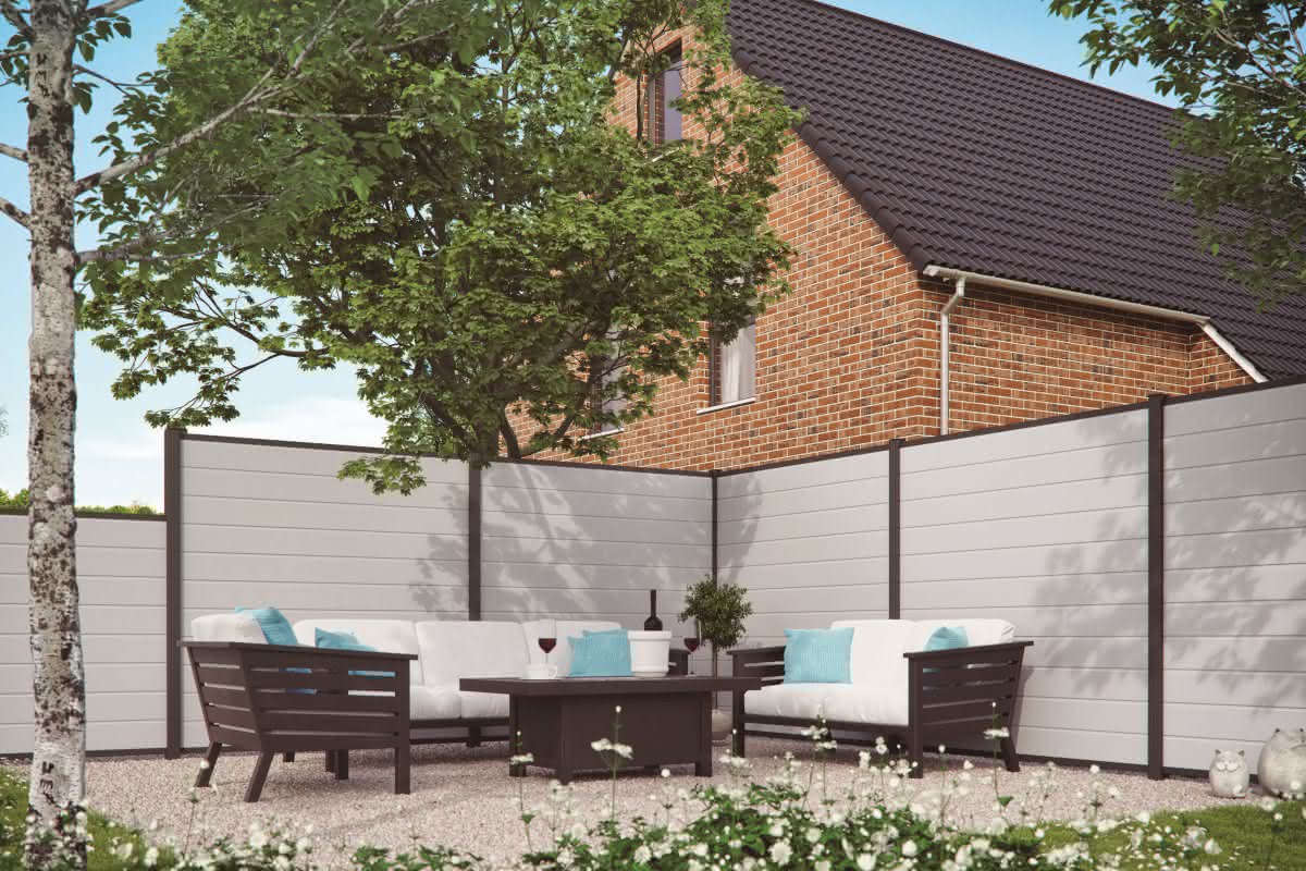 Kingston Systemzaun PVC 178x175 cm Farbe Weiß Kingston | Weiß