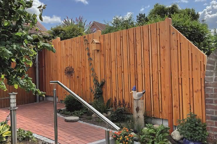 Terrassen-Trennwand-Set Modell Catania Lärche/Douglasie natur 