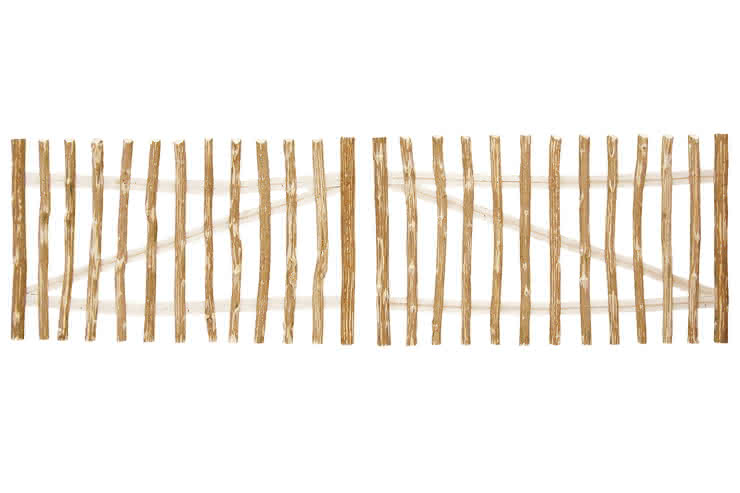 Rollzaun Haselnuss Staketenabstand ca. 3-4 cm Doppeltor 300x50 cm Doppeltor 300x50 cm