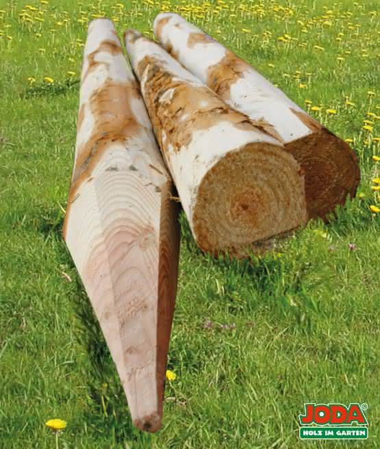 Zaunpfähle Fichte/Tanne frisch, bunt gefräst