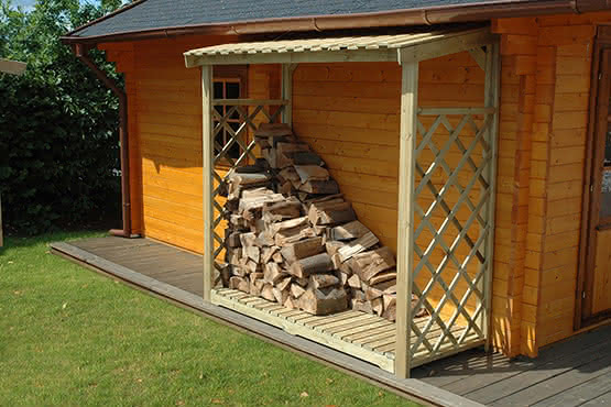 Kaminholz-Regal Westerwald Kiefer KDI 210x80x207 cm 