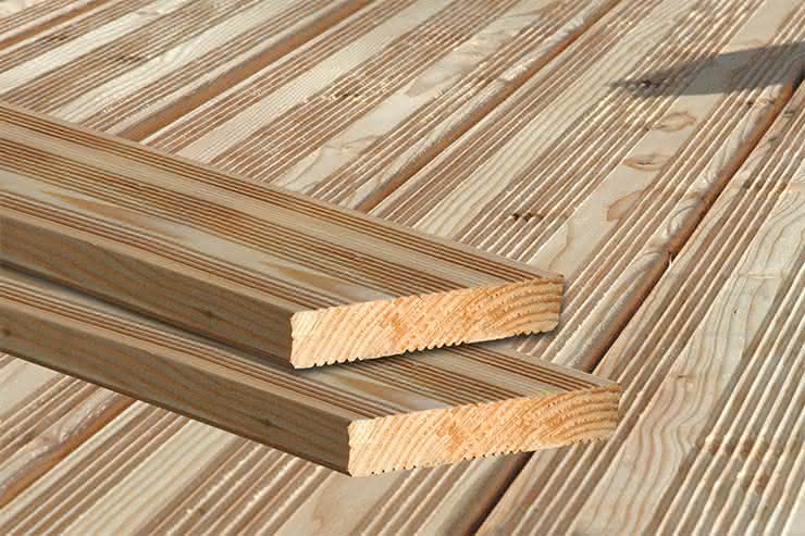 Komplett-Terrasse Lärche fr. Profil  4x3 m 4,00 x 3,00 m
