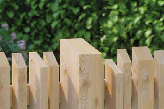 Leimholzpfosten 90x90 mm Kopf abgeschrägt 