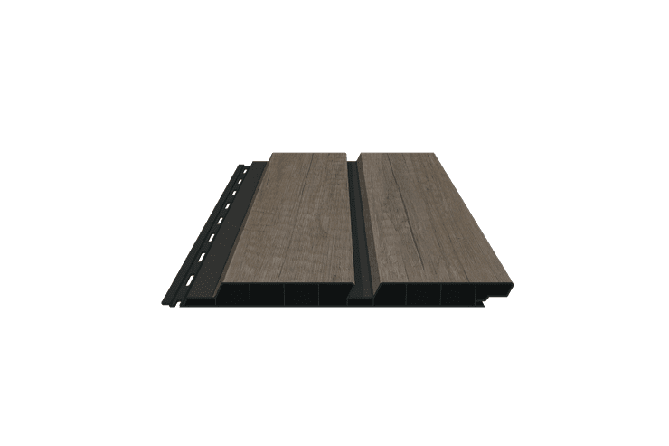 PVC-Fassaden-Doppelprofil mit Schattenfuge, foliert, 17x200x6000 mm monument oak Monument Oak