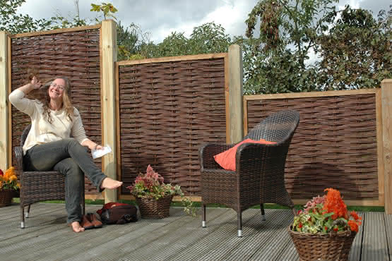 Weidenzaun: ölbehandelter Naturzaun 