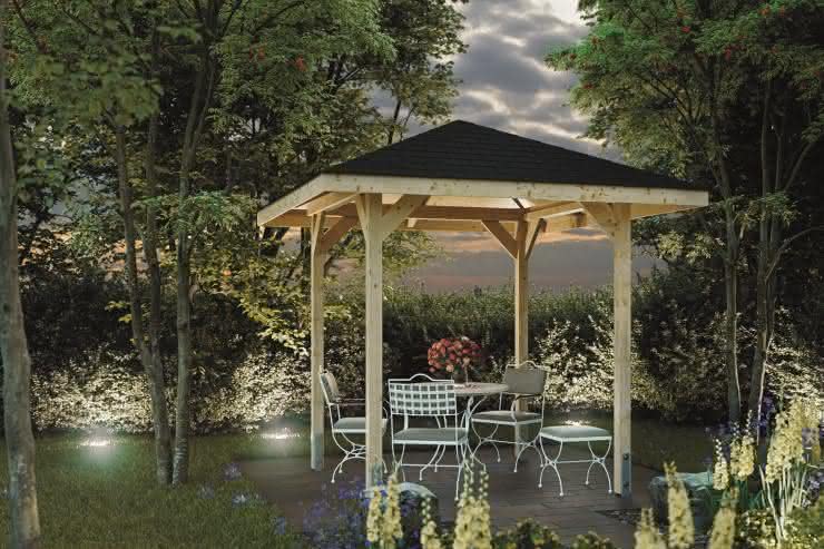 Holzpavillon Bausatz Monaco Typ 1, Größe 278x278 cm 