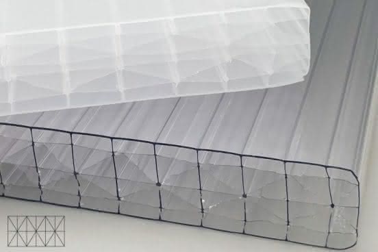 Stegplatten Polycarbonat 32 mm mit X-Struktur