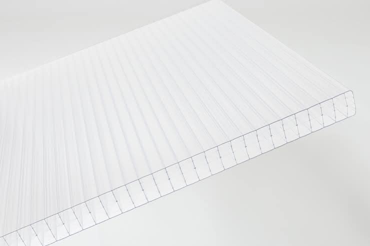 Polycarbonat Doppelstegplatten X-Struktur 32 mm 1250X6000 mm opal-weiß opal-weiß | 6000 mm