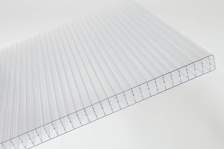 Polycarbonat Doppelstegplatten X-Struktur 32 mm 1250X4000 mm klar klar | 4000 mm