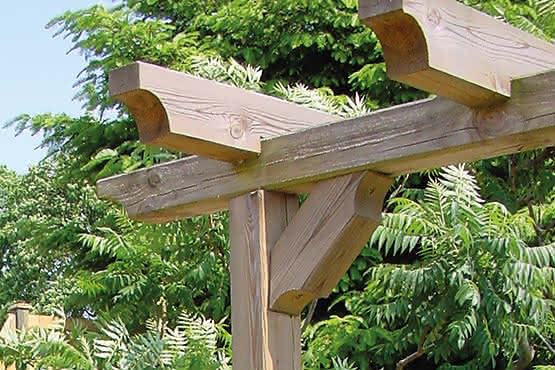 Pergola Exclusiv Bausatz KDI grün Nadelholz Bausatz 4,50 m