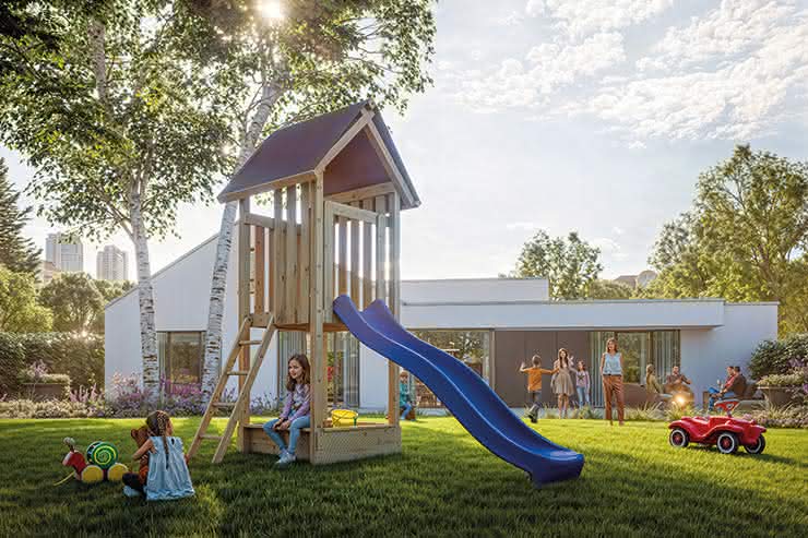 Spielturm Emmi Nadelholz kesseldruckimprägniert, Rutsche optional Spielturm