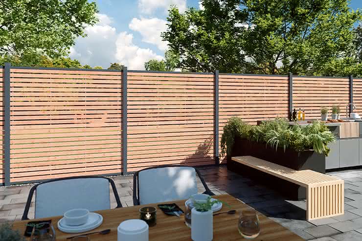 Nizza Steckzaun aus Rhombusprofilen 