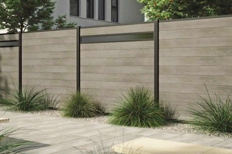 Systemzaun Kingston PVC 178 x 175 cm Dekor MonumentOak MonumentOak