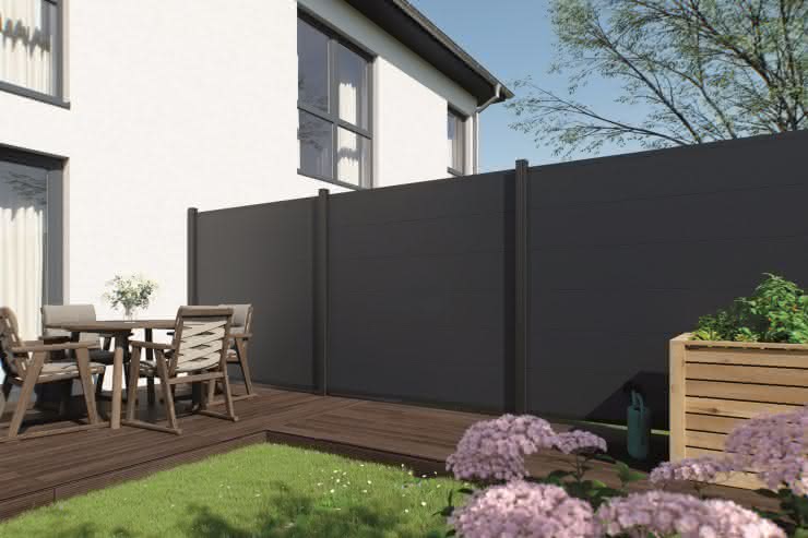 Systemzaun Kingston XL PVC 178 x 175 cm Dekor Anthrazit Kingston XL PVC 178 x 175 cm Dekor | Anthrazit