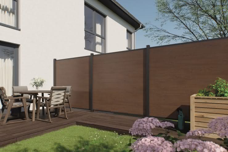 Systemzaun Kingston XL PVC 178 x 175 cm Dekor GoldenOak GoldenOak