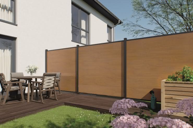 Systemzaun Kingston XL PVC 178 x 175 cm Dekor IrishOak Kingston XL PVC 178 x 175 cm Dekor | IrishOak
