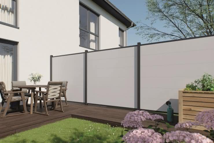 Systemzaun Kingston XL PVC 178 x 175 cm Dekor Weiß Kingston XL PVC 178 x 175 cm Dekor | Weiß