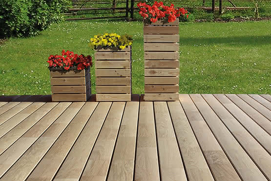 Eiche natur bombiertes Profil 23x110 mm 4,00 m 4,00 m