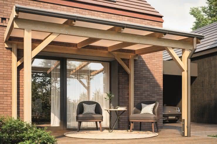 Terrassendach mit Stegplatten 