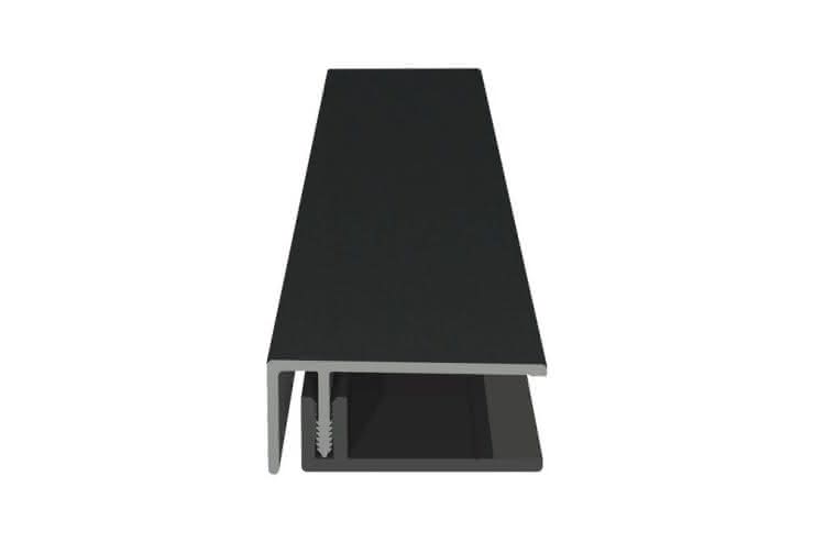 U-Profil zweiteilig für PVC-Fassade, foliert, 22x50x6000 mm anthrazitgrau anthrazitgrau