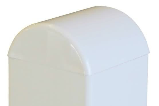 Joda® Pfostenkappe Halbrund für Vierkantpfosten Farbe Weiß Halbrund | Weiss