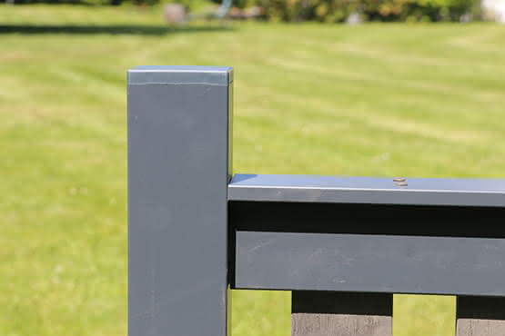 70x70x1300 mm Alu-Pfosten anthrazit zum Einbetonieren 