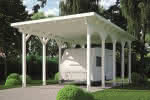 Joda® Caravan-Carport Brühl, 522x879 cm, mit EPDM-Foliendach, Kiefer kesseldruckimprägniert Kiefer KDI