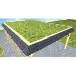 Gründachbausatz für Carports Glücksburg | M (mittel)