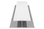 H-Profil für 17 mm Verkleidungsprofile in weiß, 21 x 47 x 6000 mm 