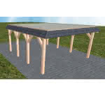 Glücksburg KT natur 505x556 cm Kurz (556 cm) | Trapez-Profil, tropfhemmend | Lärche natur