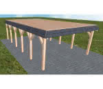 Glücksburg LG natur 505x879 cm Lang (879 cm) | vorbereitet für Gründach | Lärche natur