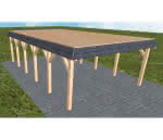 Glücksburg LG perfect 505x879 cm Lang (879 cm) | vorbereitet für Gründach | Fichte Leimholz natur