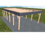 Glücksburg LO natur 505x879 cm Lang (879 cm) | ohne Bedachung | Lärche natur