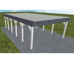 Glücksburg LT select 505x879 cm Lang (879 cm) | Trapez-Profil, tropfhemmend | Fichte Leimholz weiß