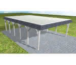 Walmblenden-Doppelcarport Grömitz LT Select, 610x879 cm, mit tropfhemmenden Stahl-Trapezplatten, Fichte Leimholz weiß grundiert Lang (879 cm) | Trapez-Profil, tropfhemmend | Fichte Leimholz weiß