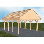 Minden KO perfect 505x573 cm Kurz (573 cm) | ohne Pfannen u. Entwässerung | Fichte Leimholz natur