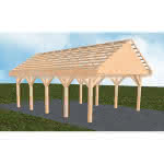 Minden MO perfect 505x723 cm Mittel (723 cm) | ohne Pfannen u. Entwässerung | Fichte Leimholz natur