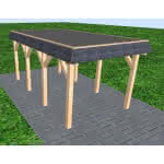 Gettorf KF perfect 305x556 cm Kurz (556 cm) | Foliendach | Fichte Leimholz natur