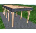 Gettorf MO perfect 305x717 cm Mittel (717 cm) | ohne Bedachung | Fichte Leimholz natur