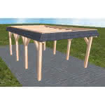 Glinde KO natur 405x556 cm Kurz (556 cm) | ohne Bedachung | Lärche natur