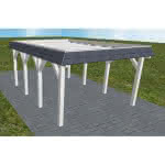 Glinde KO select 405x556 cm Kurz (556 cm) | ohne Bedachung | Fichte Leimholz weiß