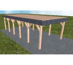 Glinde LG natur 405x879 cm Lang (879 cm) | vorbereitet für Gründach | Lärche natur