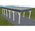 Glinde LG select 405x879 cm Lang (879 cm) | vorbereitet für Gründach | Fichte Leimholz weiß