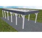 Glinde LO select 405x879 cm Lang (879 cm) | ohne Bedachung | Fichte Leimholz weiß